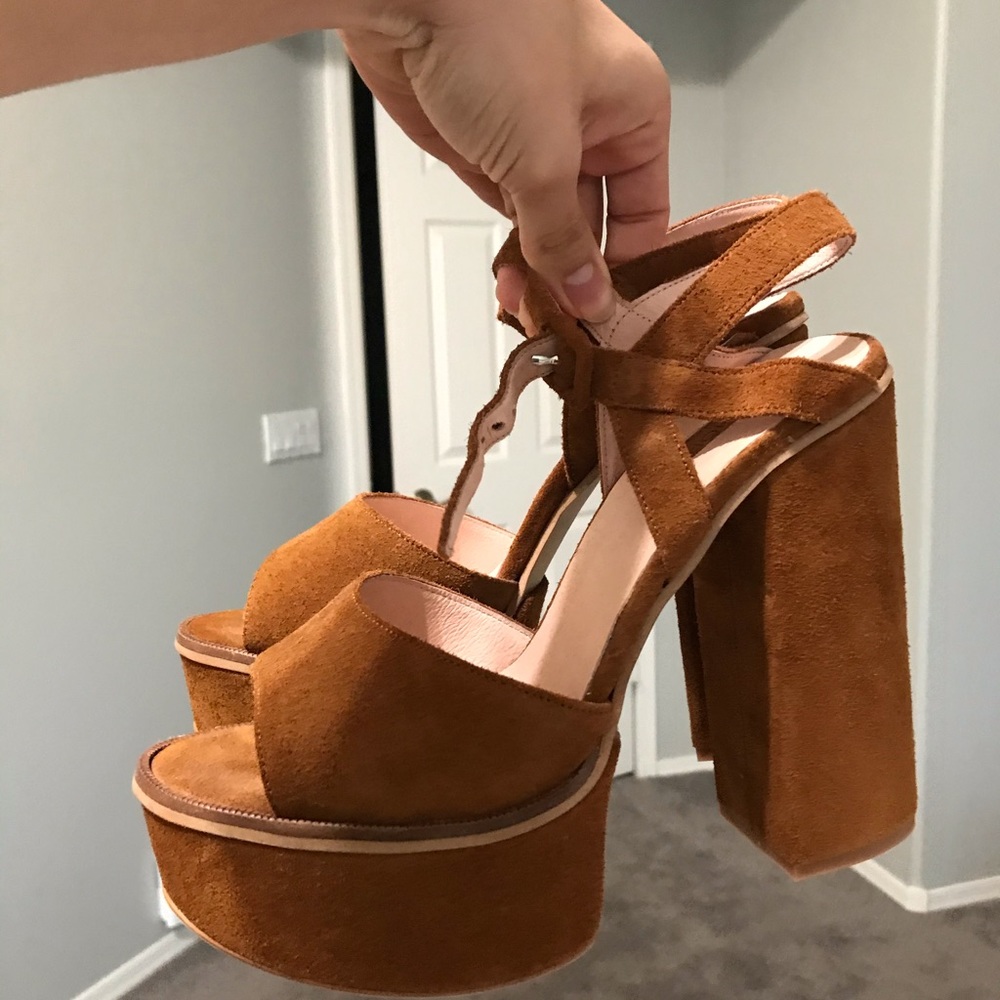Topshop suede platforms